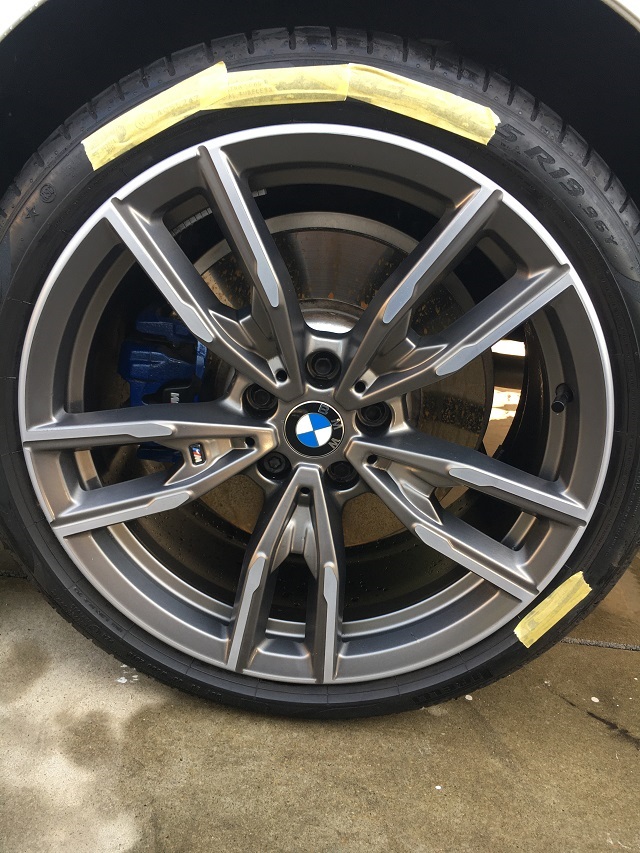 BMW340i(G20）ダイヤモンドカットホイールガリ傷 ポリッシュ風塗装 